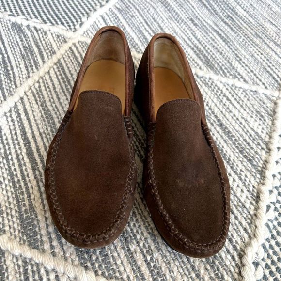 Salvatore Ferragamo brown suede loafers